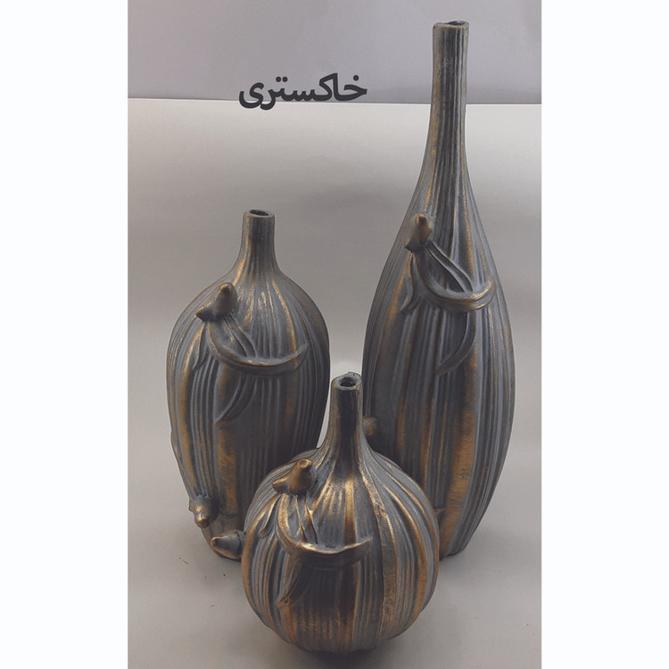 گلدان دکوری مدل آنتیک کد 659 مجموعه 3 عددی