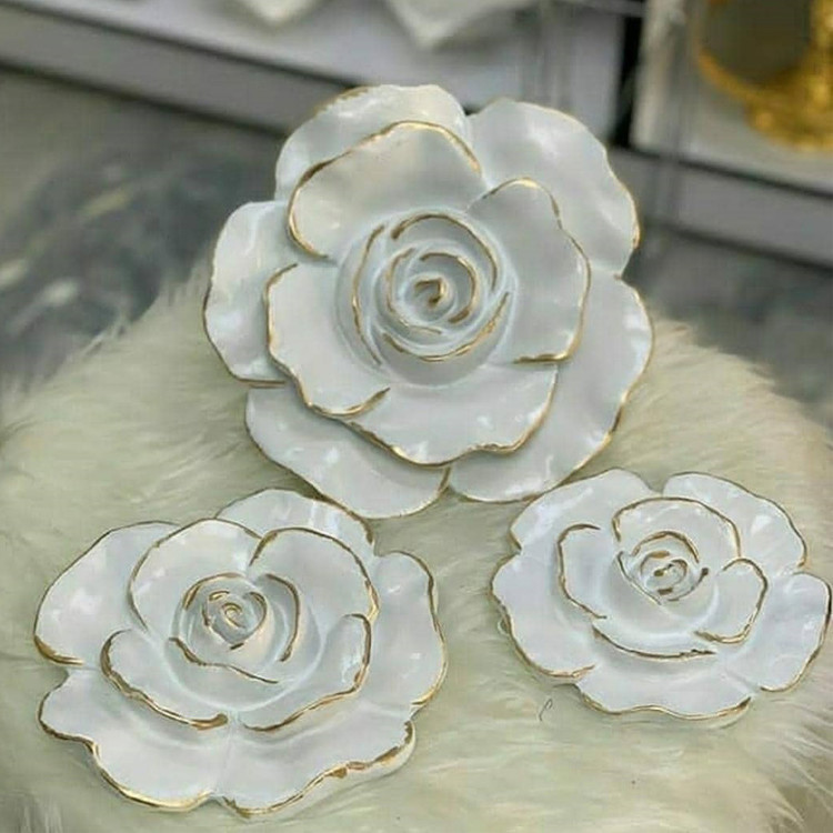 دیوارکوب مدل گل رز مجموعه 3 عددی