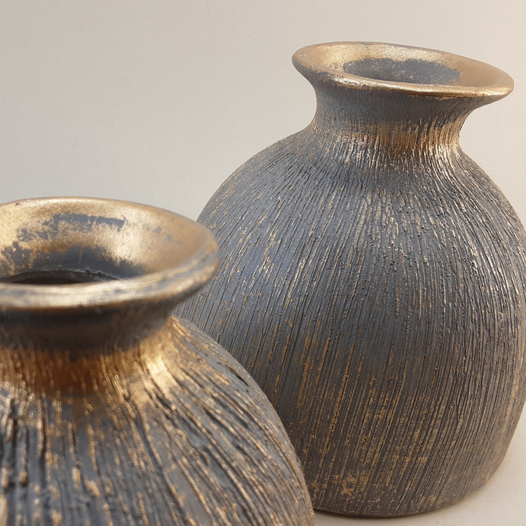 گلدان دکوری مدل آنتیک کد 473 مجموعه 2 عددی