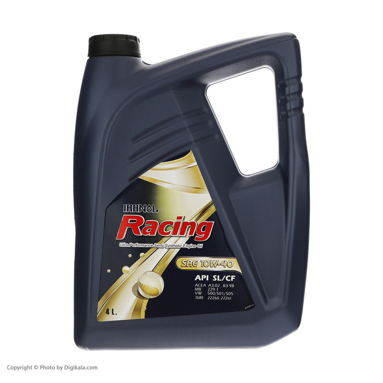 روغن موتور خودرو ایرانول مدل Racing 10W40 حجم 4 لیتر