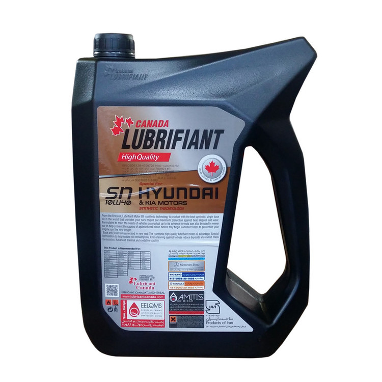 روغن موتور لوبریفنت کانادا مدل اسپیشیال 10W40 SN HYUNDAI & KIA حجم 5 لیتر
